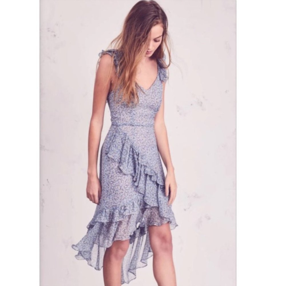 LoveShackFancy Maeve Midi Dress - Blue - Size 6